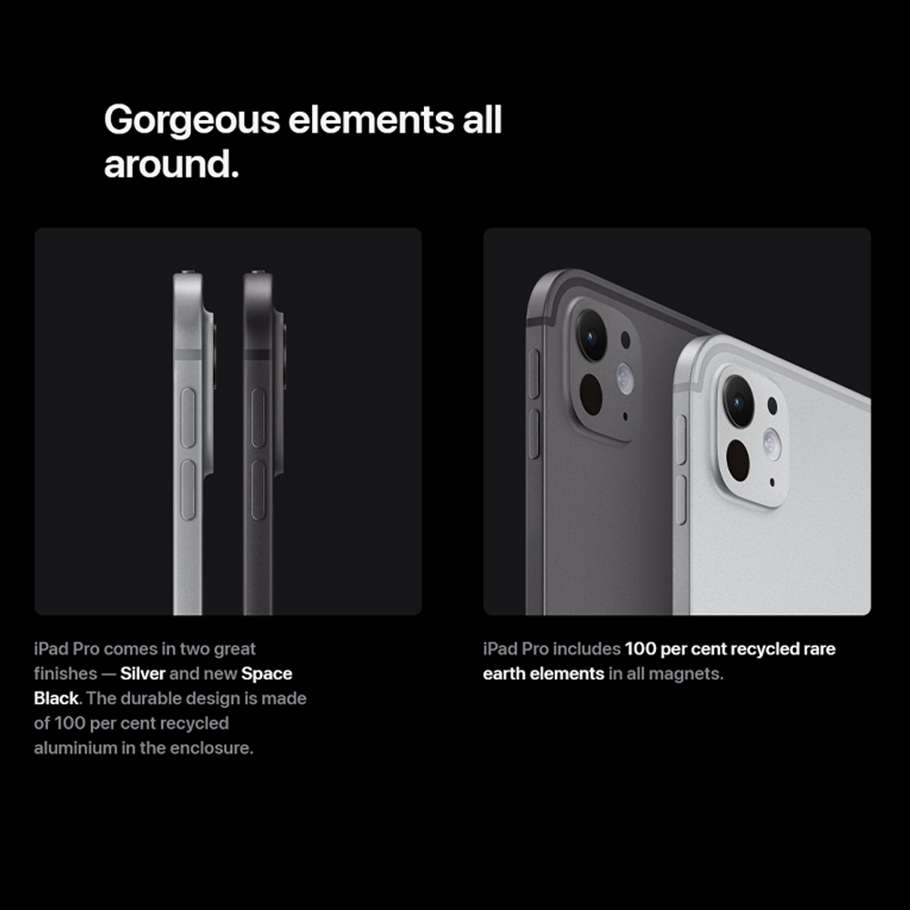 Apple iPad Pro 13-inch (4th generation) Wi-Fi + Cellular 2024 16GB+2TB / 16GB+1TB / 8GB+512GB / 8GB+256GB | All-new pro design | Ultra Retina XDR | All-new Apple Pencil Pro |  1  Year General Warranty