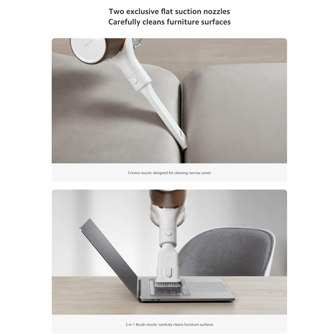 Xiaomi 425W Vacuum Cleaner G10 Plus B207 | 12-Cone Cyclone Dust-Separation System | Suction Time Up to 65 Minutes |  New 3+1 Functional Brush Head Set | Vacuum with 1 Year Warranty