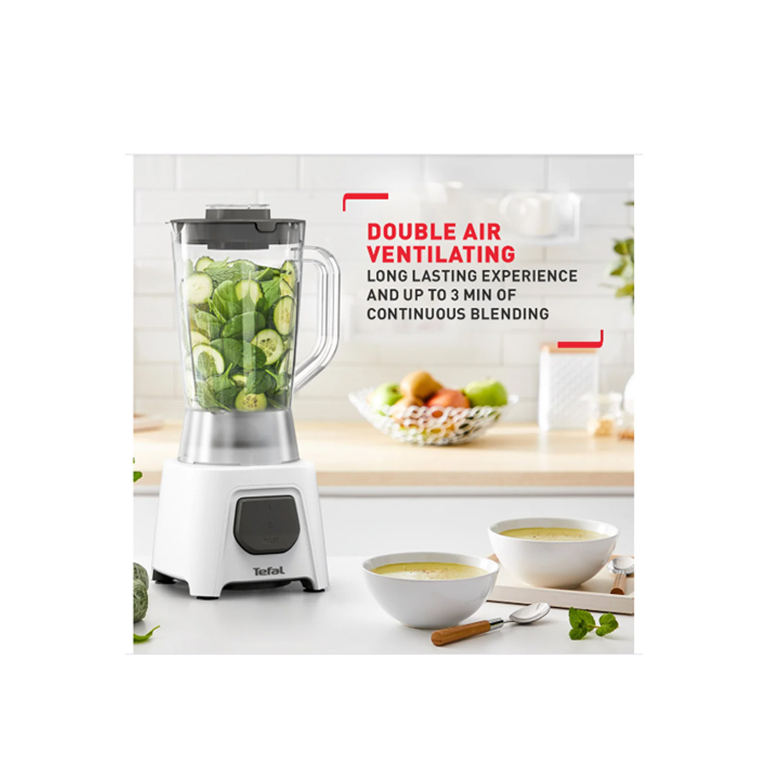 Tefal 1.5L Uno Blender BL2B0165 | 450W Power | Dishwasher Safe | 4 Number of Blades | 1 Speed Settings | Ice Crush Function | Blender with 2 Year Warranty