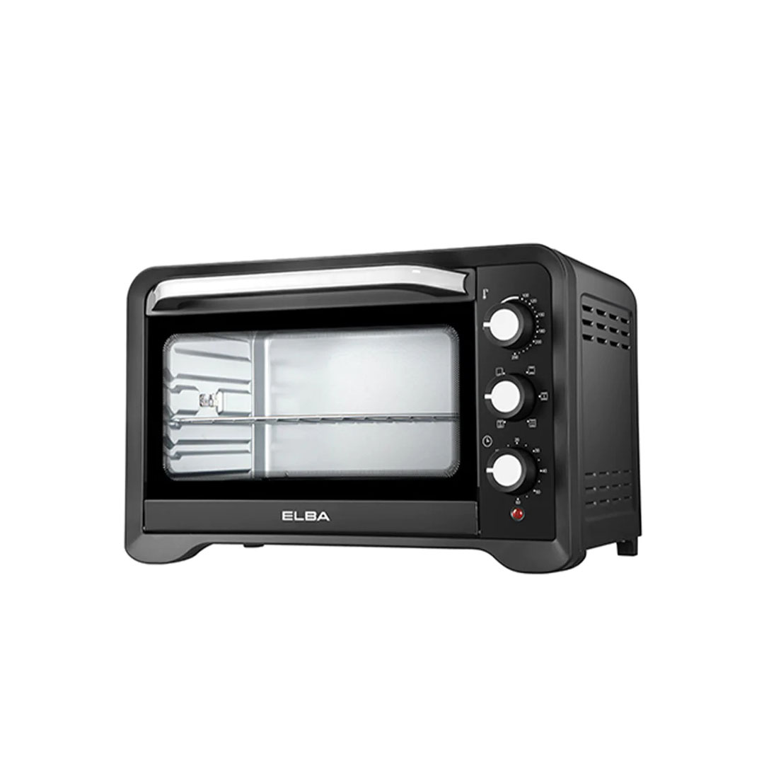 ELBA 35L/45L Oven EEO-G3519(BK)/EEO-G4529(BK) | 6 Heating Selections | Timer with bell ring | Included Wire Rack, 2 Bake Tray, Tray Handle, Rotisserie | Oven with 1 Year Warranty