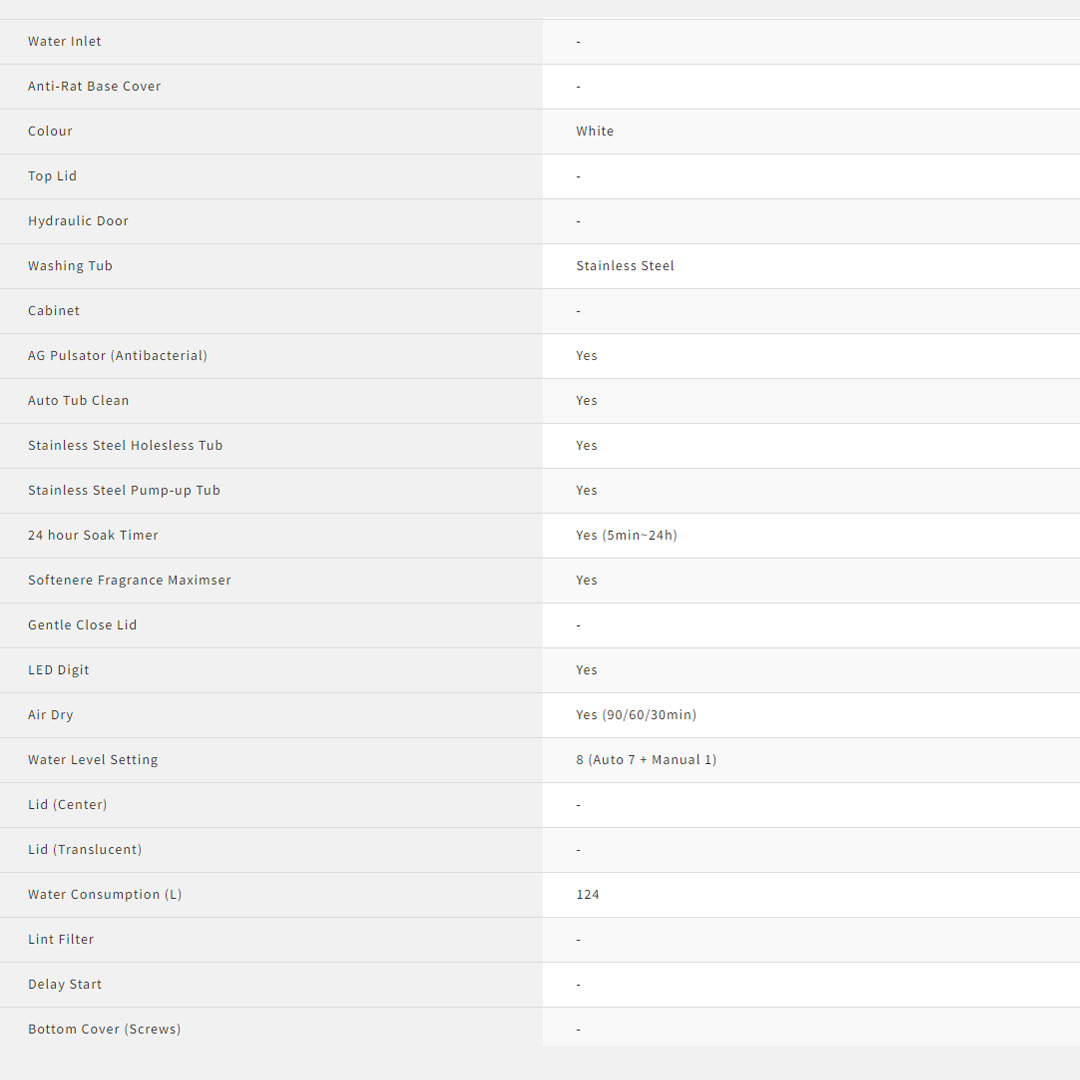 SHARP 8KG Top Load No Hole Washing Machine ESW809H | Auto Restart | LED Digit | Air Dry | Water Saving | AG Pulsator (Antibacterial) | Washing Machine with 2 Year Warranty