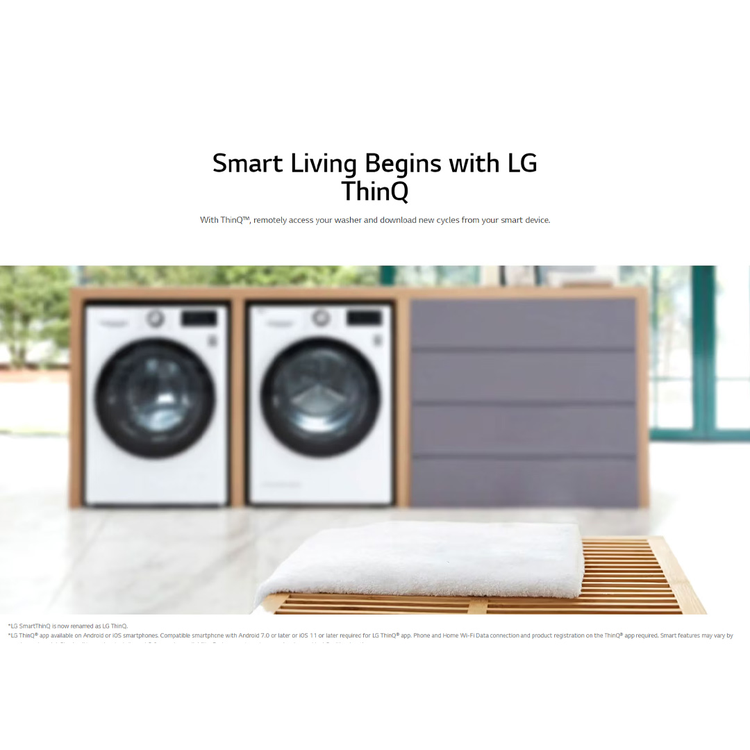 LG 24KG Front Load Washing Machine with AI Direct Drive and TurboWash F2724SVRW | Steam™ | Tempered Glass Door | Full Stainless Lifter | Washing Machine with 2 Year Warranty