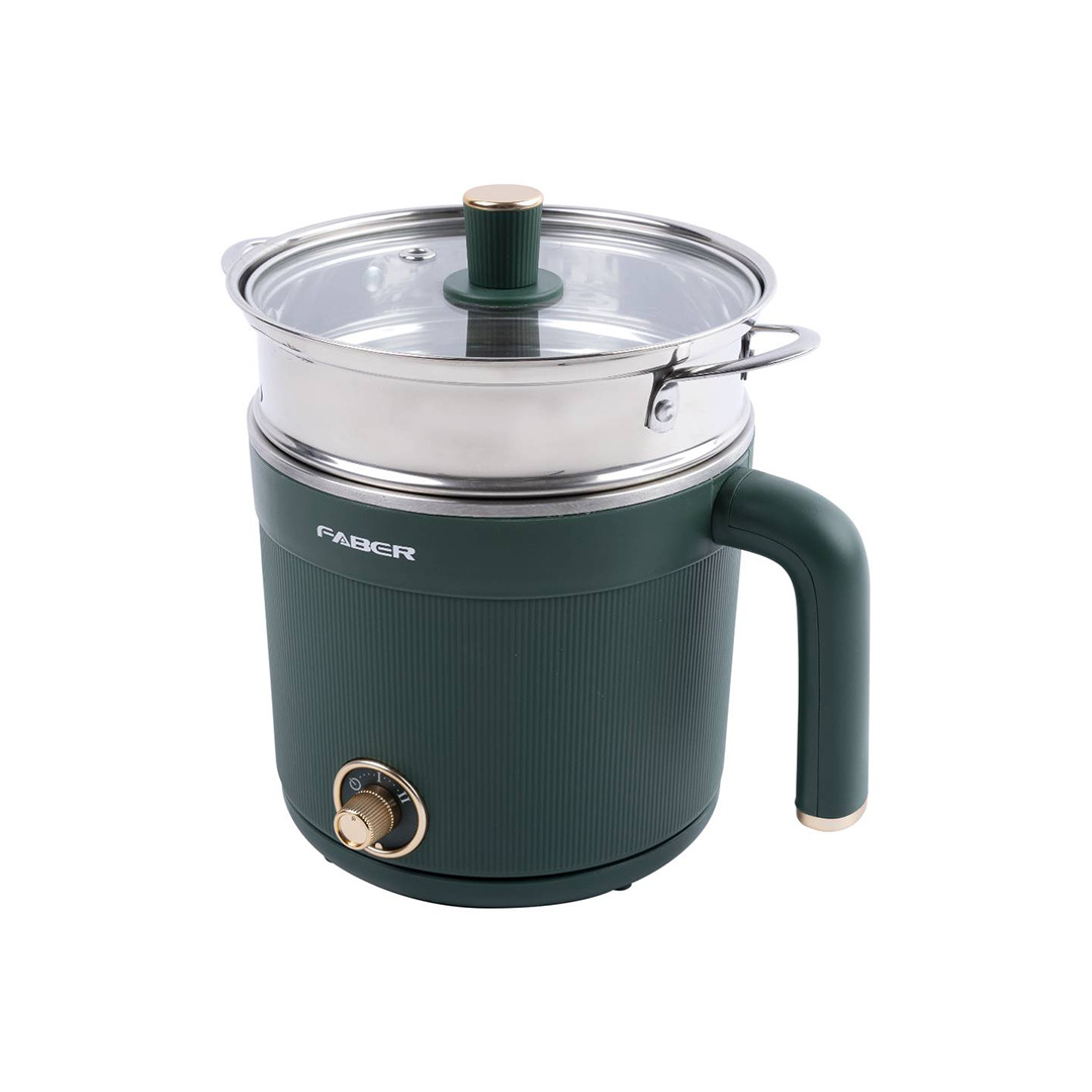 FABER 1.2L Retro Series Handy Multi Cooker FMC R1222 | Boil-Dry Protection | Safety Cut-Off Operation | Indicator Light | Multi Cooker with 1 Year Warranty