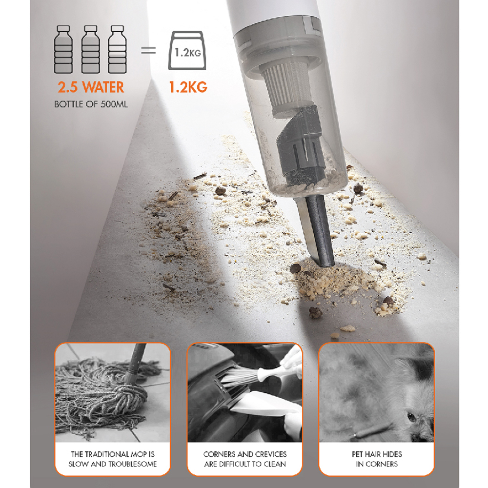 Gaabor 500W Stick Vacuum cleaner | VCW14M-WH01B | Stainless Steel Handle | New Filtration System