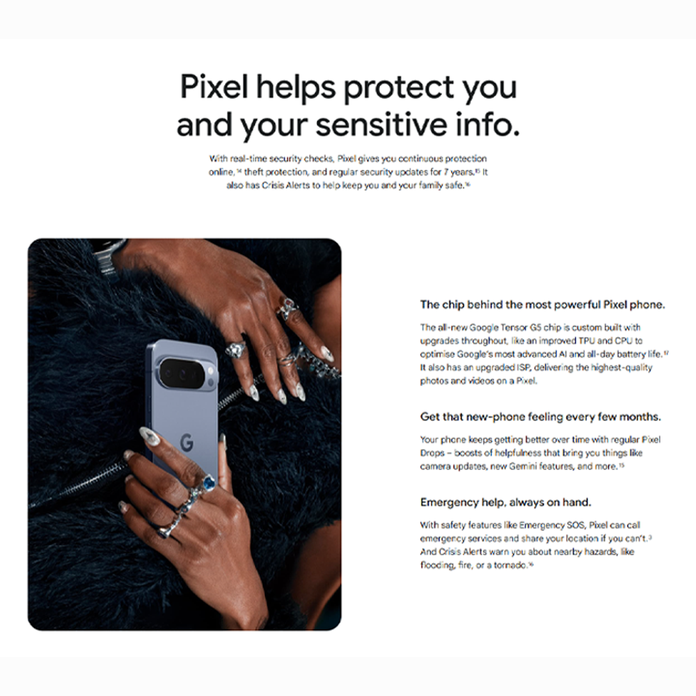 Google Pixel 10 Pro XL | Google Tensor G5 (3 nm) | Fast Charging 45W | Battery 5200mAH | 6.8-inch LTPO OLED Display | 100x Pro Res Zoom