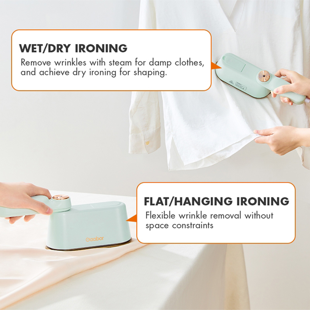 Gaabor 1200W Handheld Steamer Iron Parameters HM-M01A | Dual-Core Turbo 30s Rapid Heating | One Machine For Multiple | Perfect Travel Companion | 1  Year General Warranty