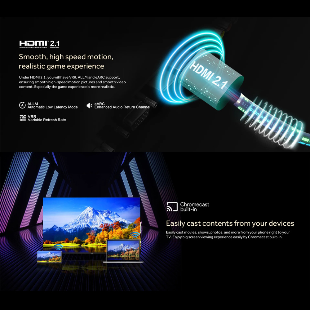 HAIER 55/65 4K UHD Android HQLED TV S75EUG | HQLED | 4K HDR | Chromecast Built-In