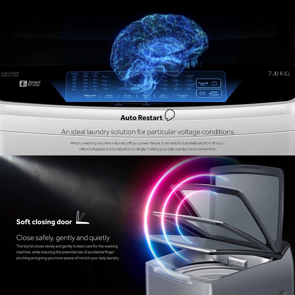 HAIER 12/14KG Top Load Direct Motion Inverter Washing Machine HWM120/HWM140-B1678ES8 | Direct Motion Inverter Motor | Quick Wash