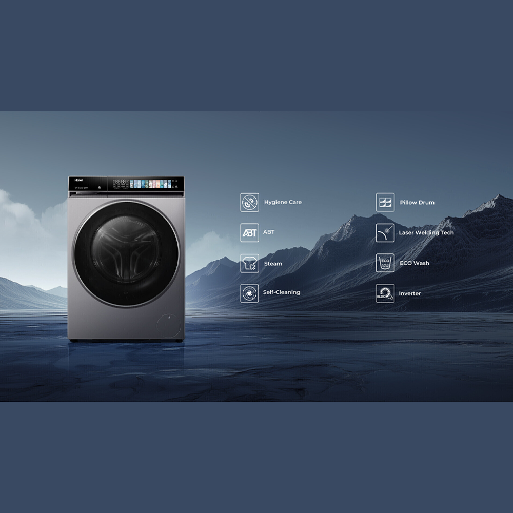 HAIER 14KG Color AI Inverter Front Load Washing Machine HW140-BP14367S8U1 | Wifi Control | Smart Wash |  5 Star Energy Saving Rating