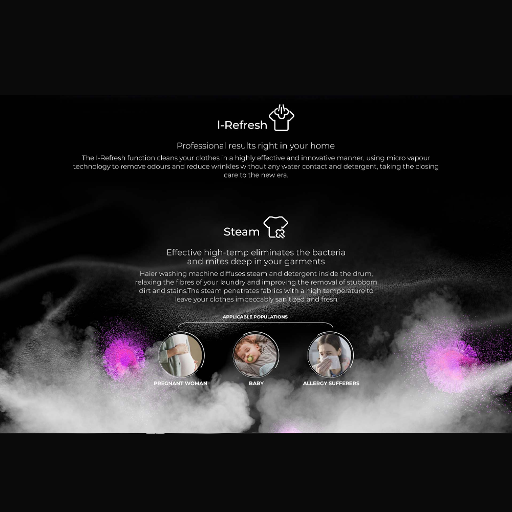 HAIER 13KG/8KG Front Load Super Inverter Washer Dryer HWD130-BP14959S8 | BLDC Inverter | 525mm XL Drum | I-Refresh