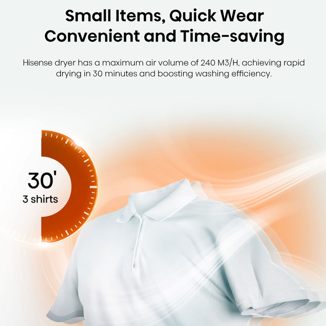 HISENSE 10.5KG Front Load Washing Machine WF5S1075BB | Active Hygiene | Remove 99.99% Bacteria | Sterile Rubber Seal | Washing Machine with 1 Year Warranty