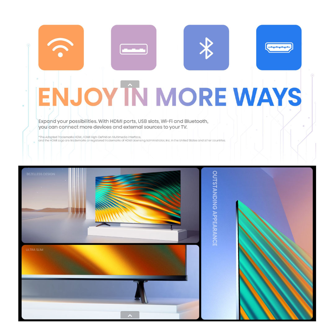 HISENSE 43" 4K UHD LED TV 43A6100H | VIDAA U5 | 4K Resolution | Sport Mode | Smart TV with 3 Year Warranty