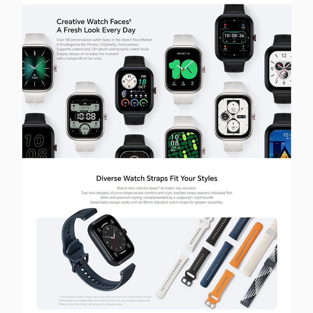 HONOR Choice Haylou Watch 220mm | Ultra-long Battery Life | All-day Health Monitoring | 5ATM Water Resistance | 1  Year General Warranty