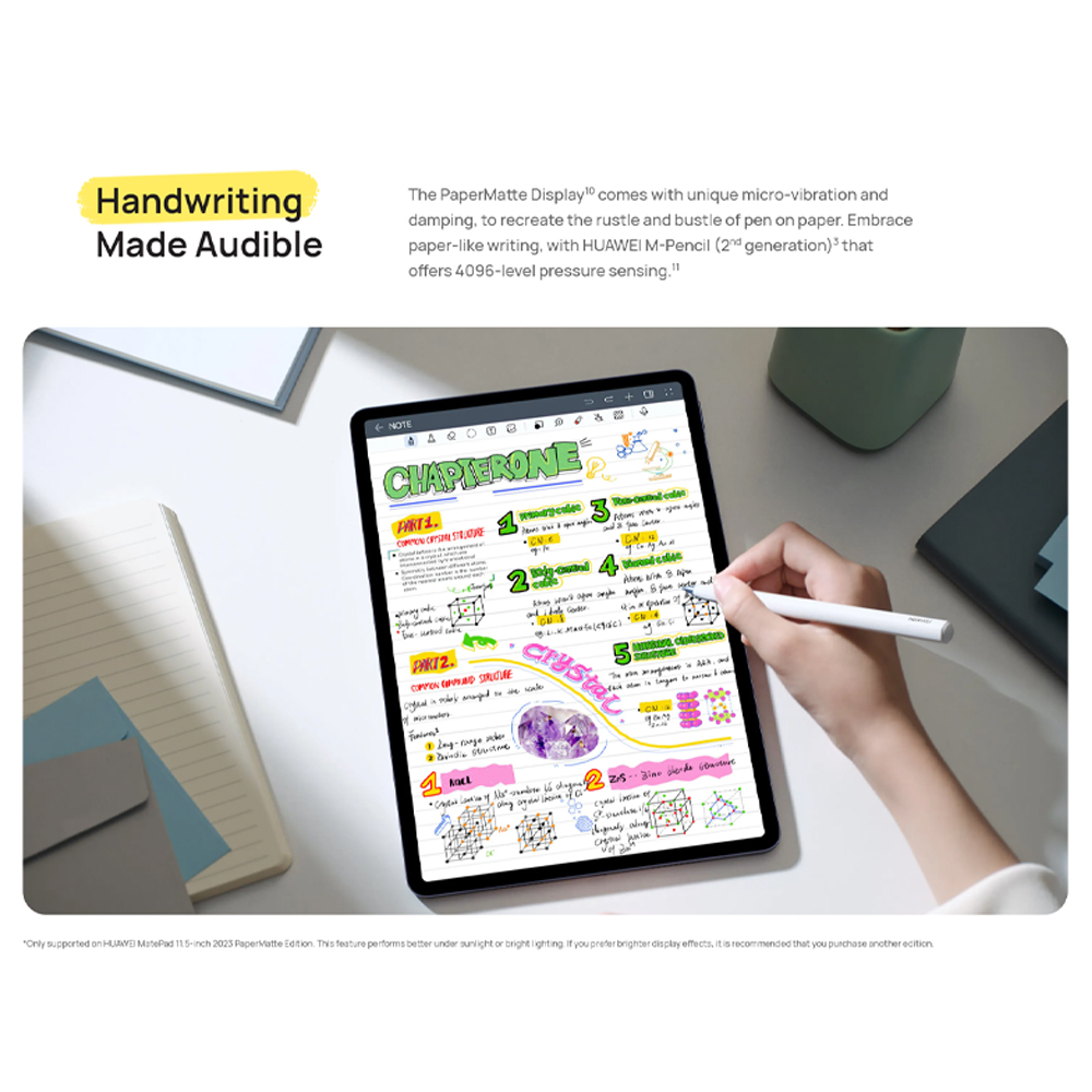 HUAWEI MatePad 11.5''S PaperMatte Edition 2024 8GB+256GB | Super Device, Floating Multi-Window6 | Crystal-clear and Eye-soothing PaperMatte Display | HUAWEI Notes,5 Easy Recording and Reviewing | 1  Year General Warranty