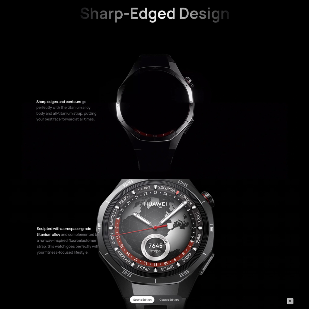 Huawei WATCH GT 5 Pro | Sculpted with aerospace-grade titanium alloy | Pro-Level Sports Golf Courses Map