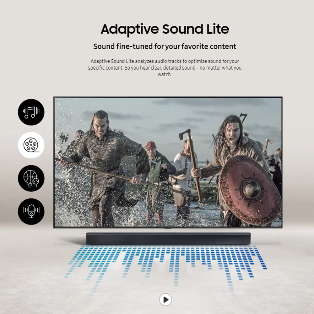 SAMSUNG 25W 2.1ch B-Series Soundbar with Subwoofer  HW-C450/XM | Subwoofer Included | Bass Boost | Adaptive Sound Lite | 1  Year General Warranty