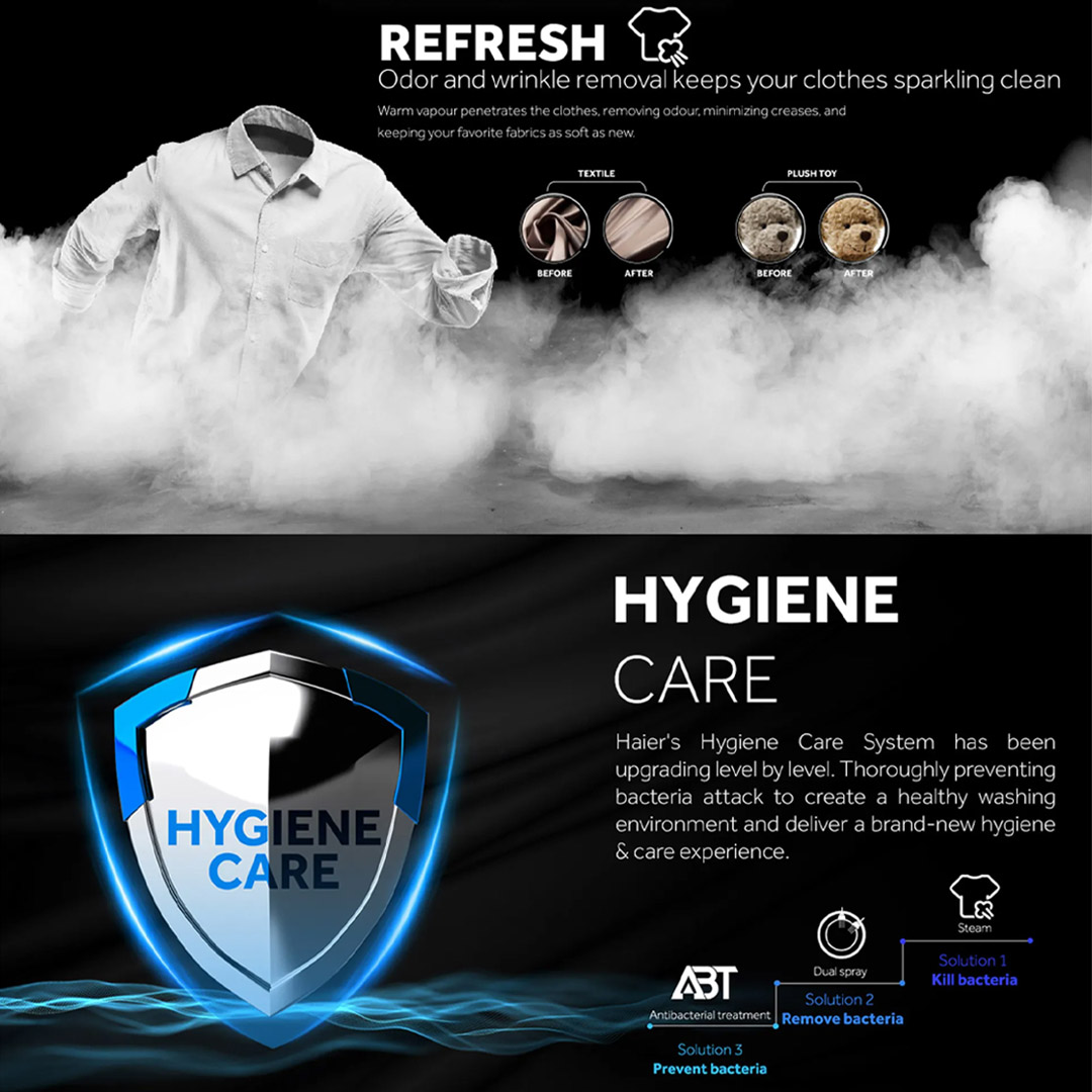 HAIER 15KG Super Inverter Front Load Washing Machine HW150-BP14986ES8 | Super XL Drum | Laser Welding Technology | Steam Wash