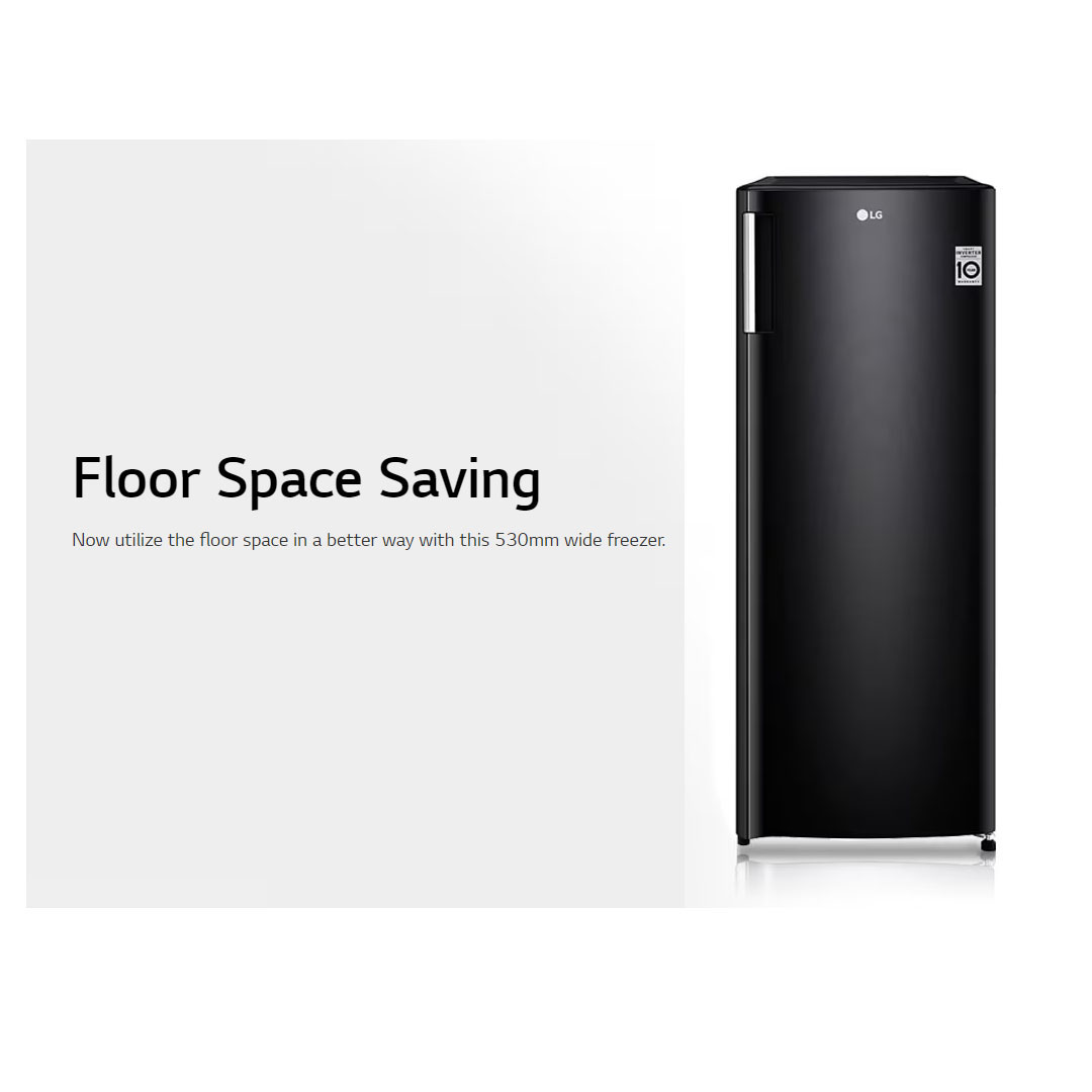 LG 171L Smart Inverter Upright Freezer GN-304SHBR / GN-304SLBR | Vertical Freezer | 6 Freezer Shelves | 4 Door Baskets | Sleek Design