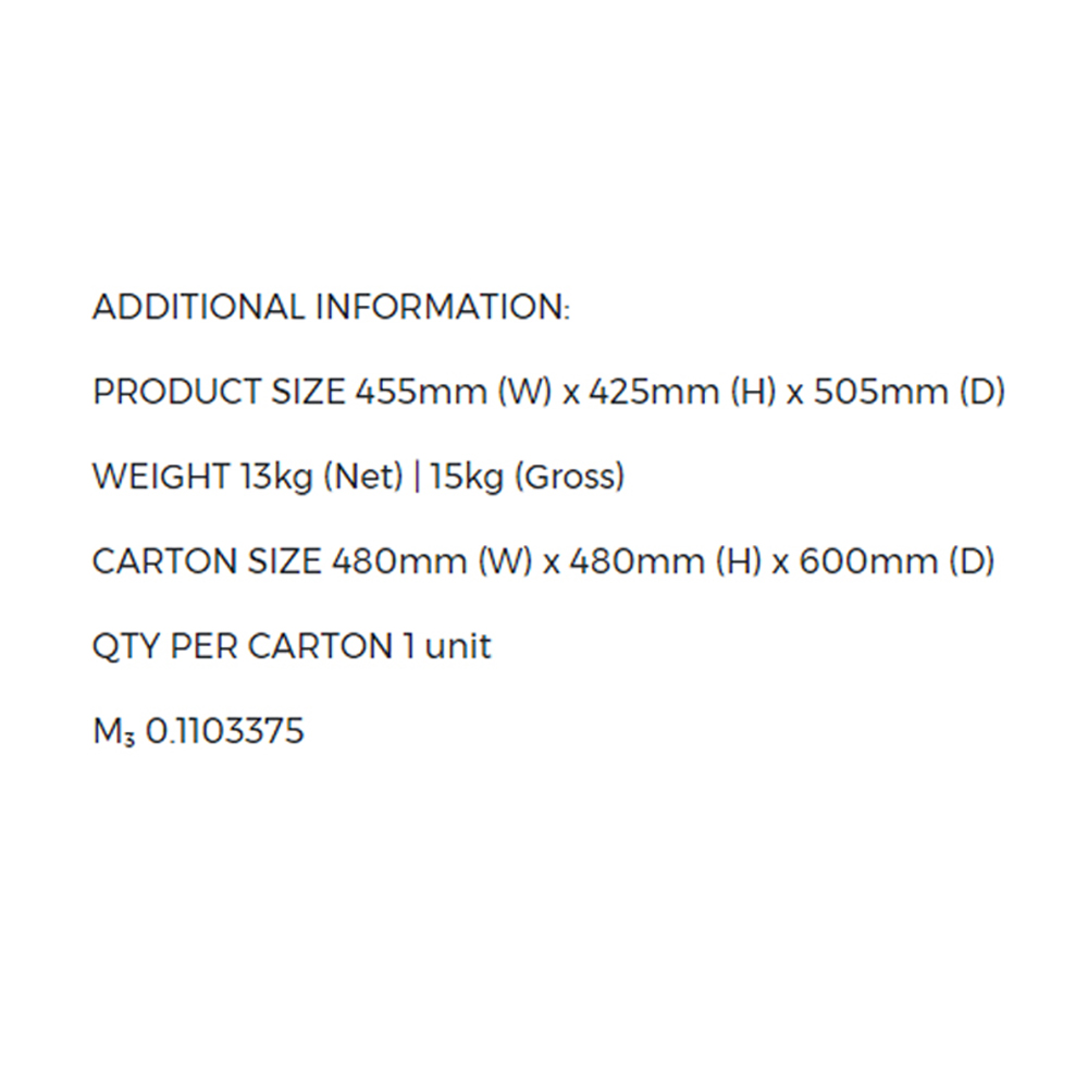 FABER 50L Minibar LUSSO 55BK | Manual Defrost | Adjustable leg | Recessed handle | 1  Year General Warranty   10 Year Motor Warranty