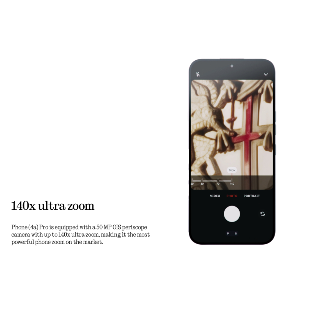 NOTHING Phone (4a) Pro 12GB+256GB | World’s first 140x ultra zoom* | 3 camera system with Sony sensor | Nothing OS with Essential AI tools