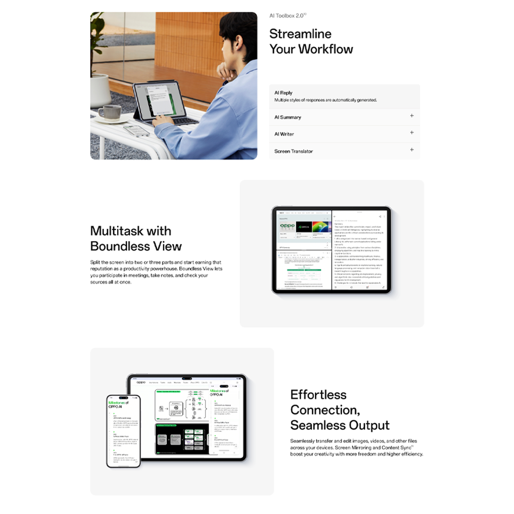 OPPO Pad 3 Matte Display Edition | Mediatek Dimensity 8350 |  Ultra Thin Design | Five Year Fluency Protection