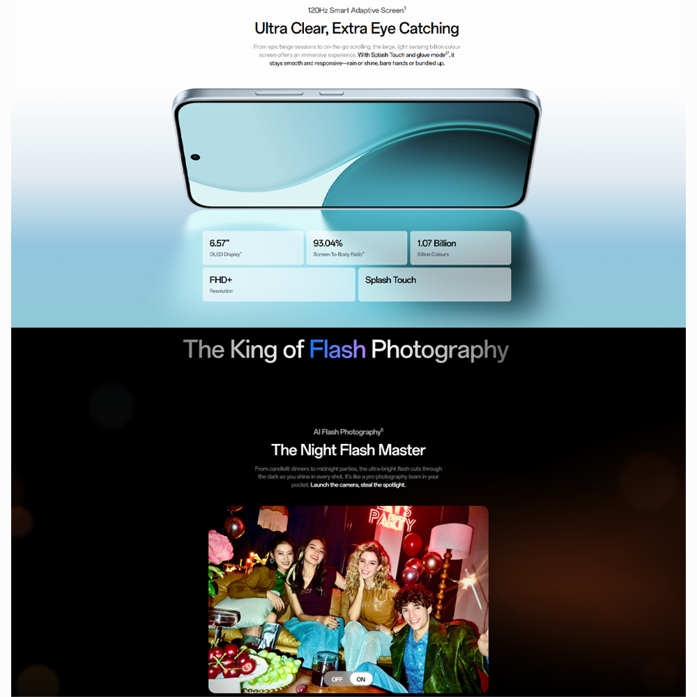 OPPO Reno14 5G | AI Flash Photography | AI Editor 2.0 | 6000mAh Large Battery | 45W SUPERVOOC Flash Charge