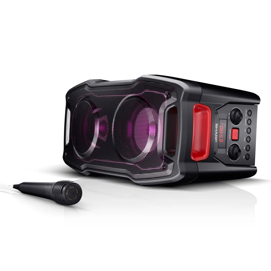 SHARP 60W Party Speaker System PS929 | Bluetooth | USB | Audio In | TWS Mode | USB Playback | 4.5AH Rechargeable Battery | Speaker with 1 Year Warranty