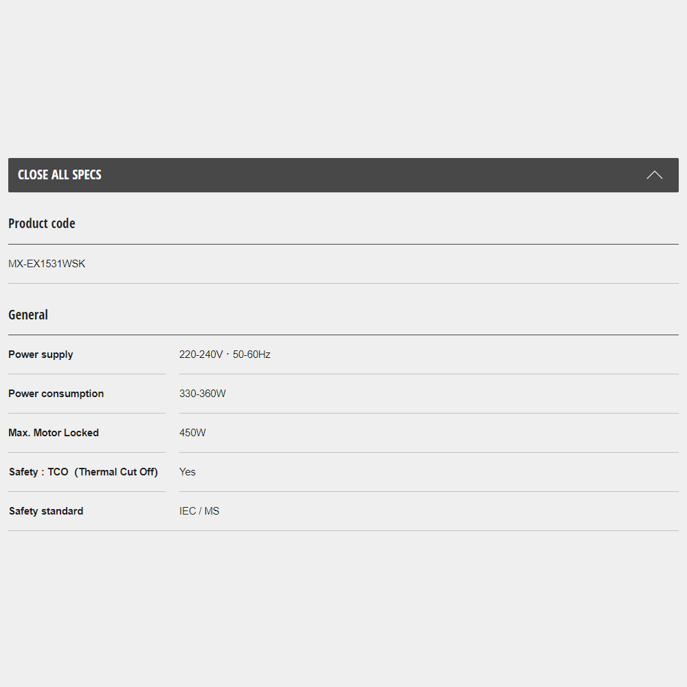 Panasonic 1.5L Twin Jugs Lightweight Blender MX-EX1531WSK | Lesser Clumps, Smoother Texture | Lightweight & Easy to Handle