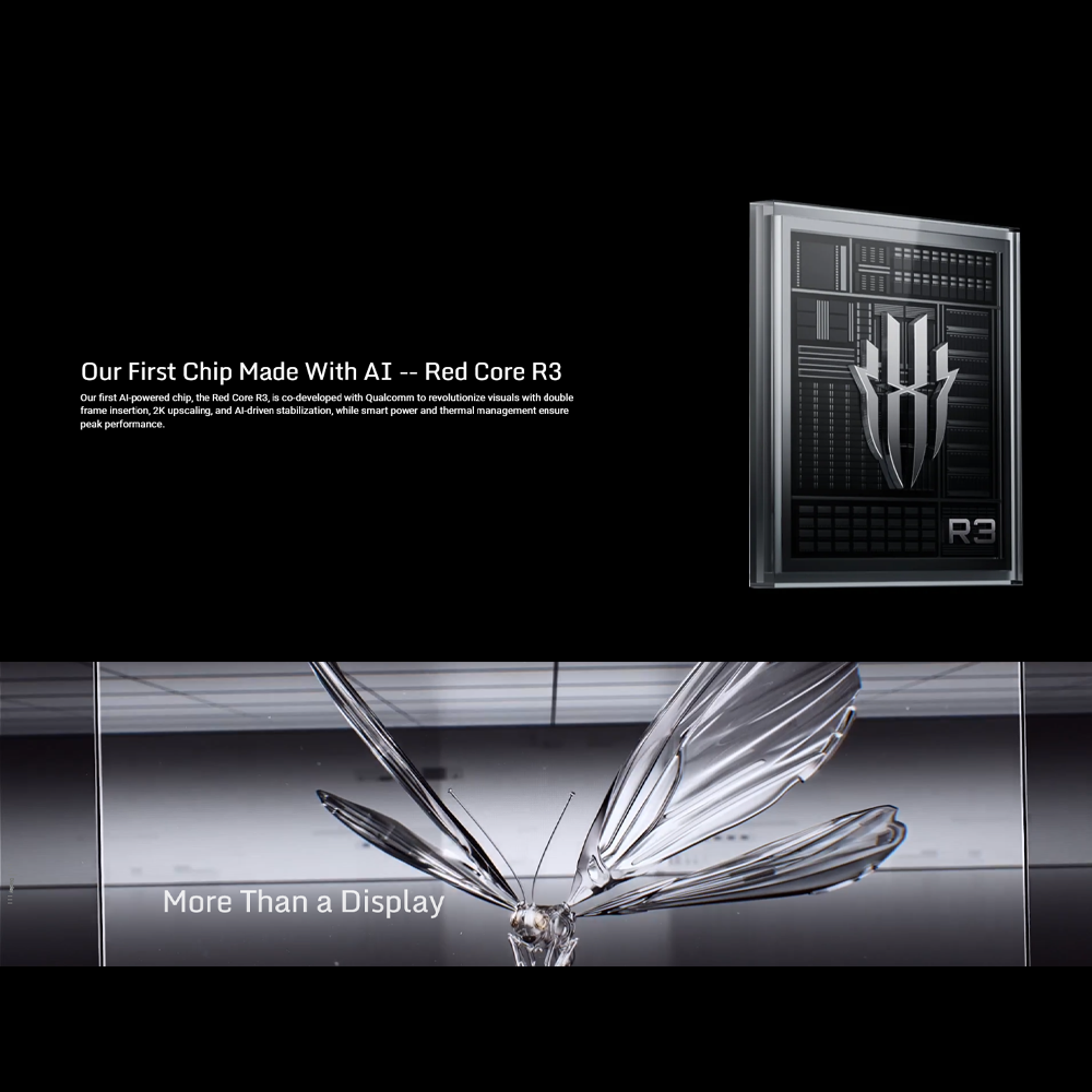 REDMAGIC 10 Pro | Battery 7050 mAh, 100W fast charging | 1.5K All-Screen Display with 144Hz | Snapdragon 8 Elite