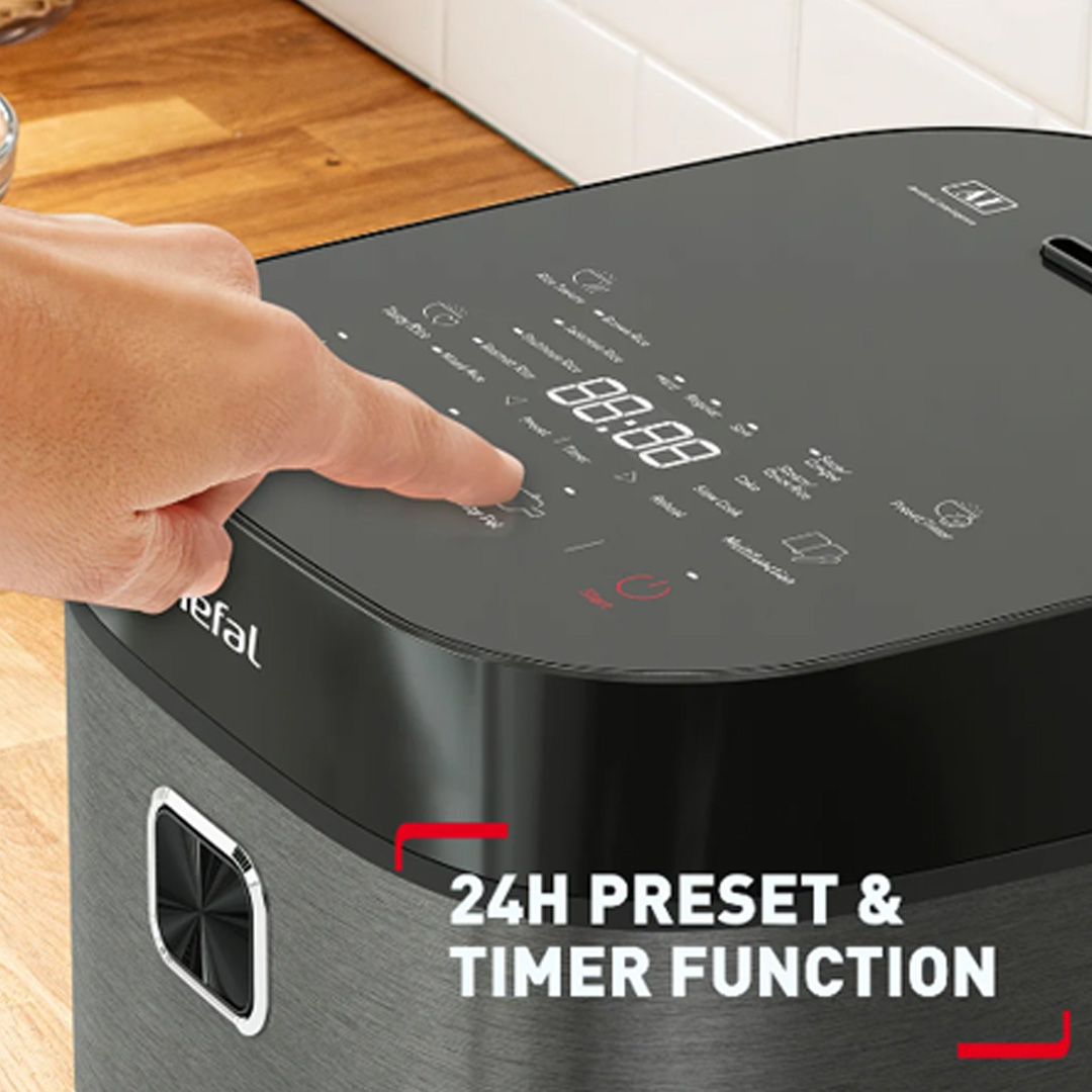 Tefal 1.8L Delirice Plus Fuzzy Logic Rice Cooker RK776B | 14 Cooking Programs | 12-hour Keep Warm Feature | Touch Screen Control Panel | Cooker with 2 Year Warranty