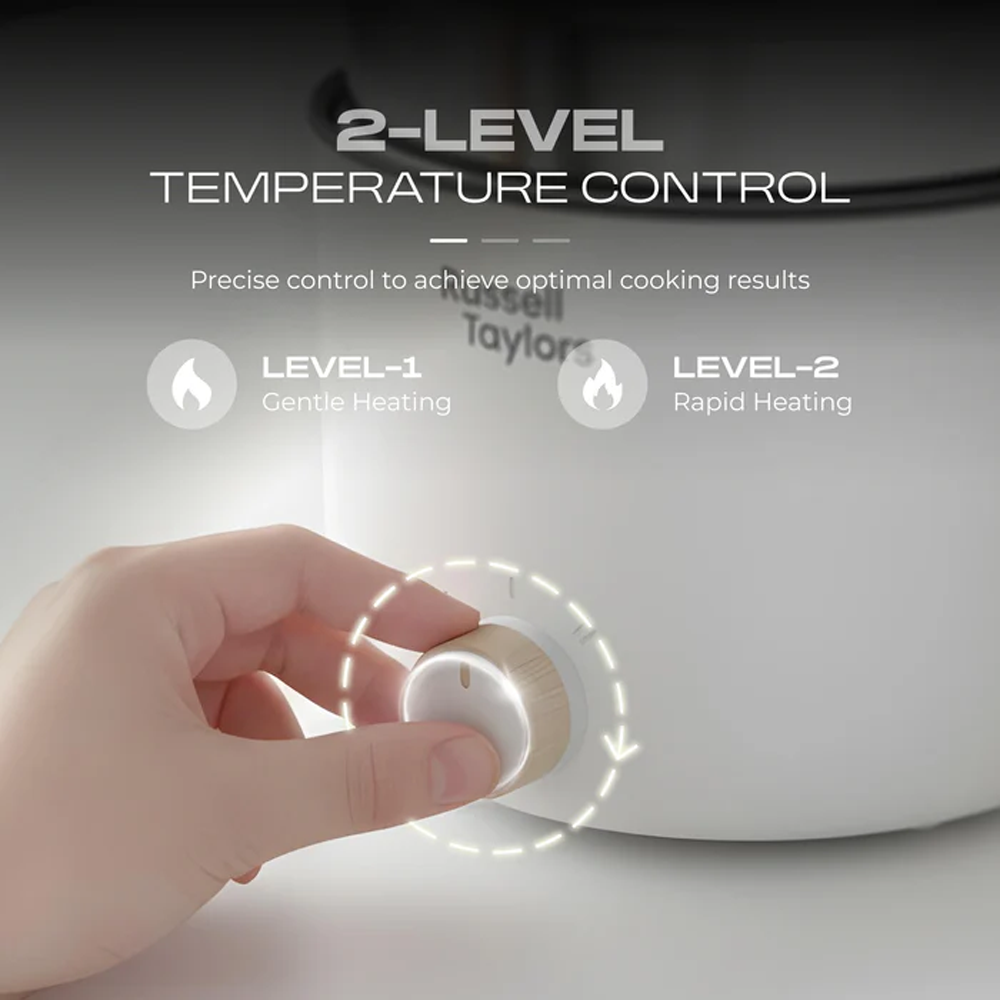 Russell Taylors 1.7L Multi Cooker With Steamer MC16 | 600W | Compact Cooking Delight | Cooks & Steam Simultaneously