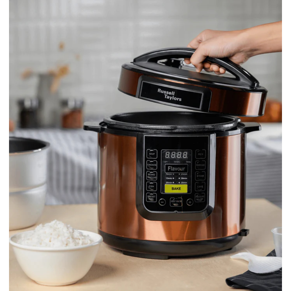 Russell Taylors 6L/12L Pressure Cooker PC-60/ PC-12 | Express Cooking | Multi-Cooking Function | LED Display | Cooker with 2 Year Warranty