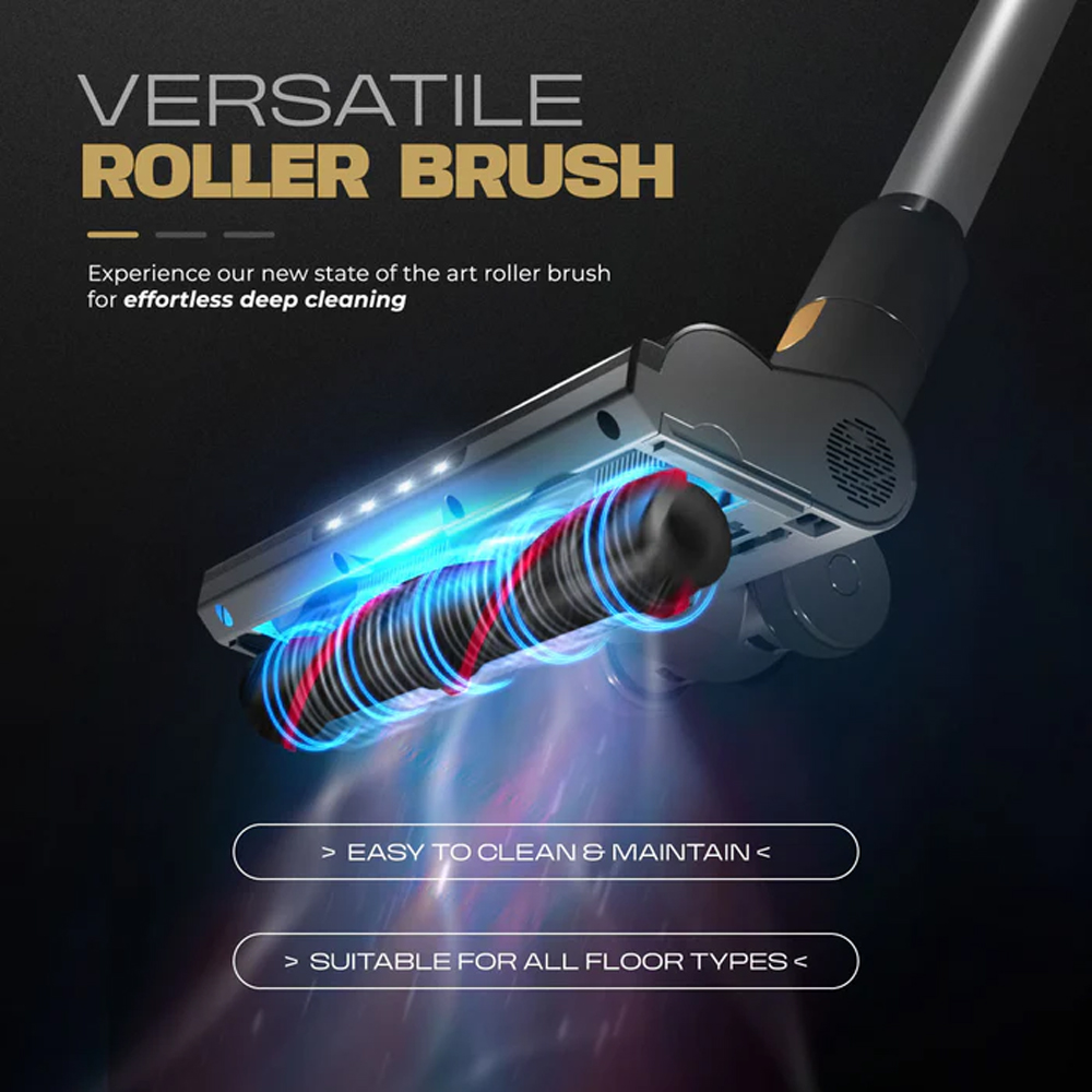 Russell Taylors 150W Dynamic Cordless Vacuum Cleaner V2 | Powerful DC Motor | 2-Speeds | Cyclonic Filtration System