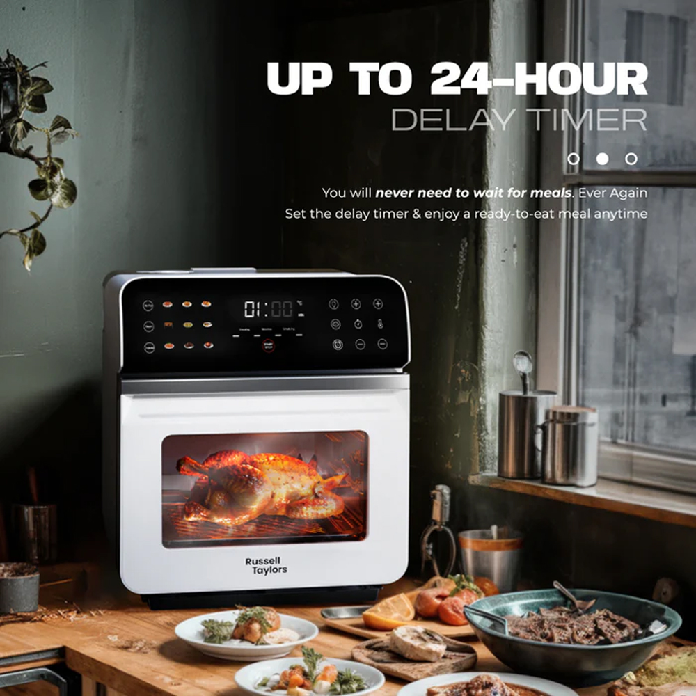 Russell Taylors 10.5L Steam & Fry Mastery Steam Oven Z11 | 3-in-1 Air Fryer/ Oven + Steamer + Steam Frying | Self-Cleaning Steam Technology