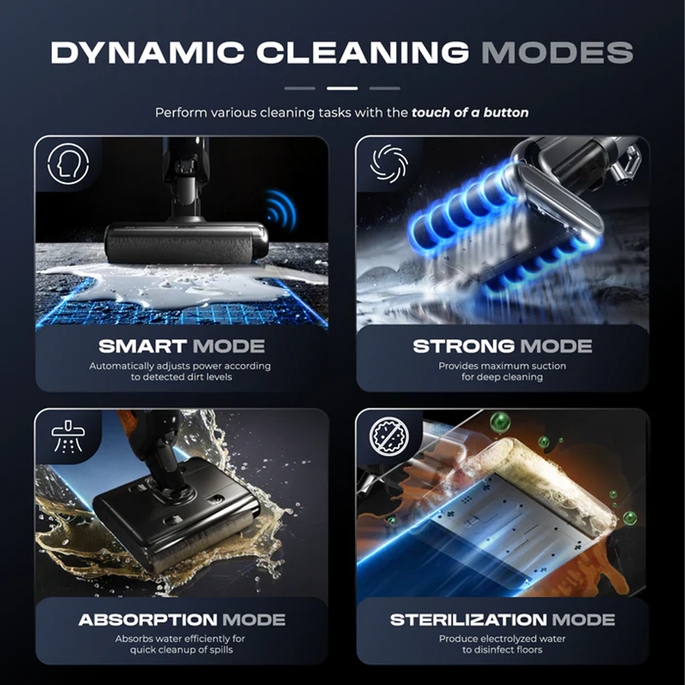 Russell Taylors 250W Dual Roller Wet Dry Cordless Floor i4 | 4-in-1 Cleaning Expert | Double roller | Double cleaning