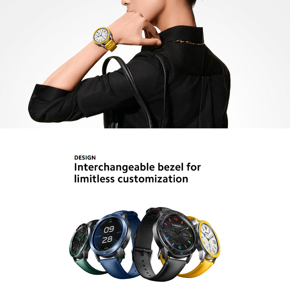 Xiaomi Watch S3 | Interchangeable  Bezel Design | Upgraded All-Round Health Monitoring | 1.43" Large AMOLED Display | 1  Year General Warranty
