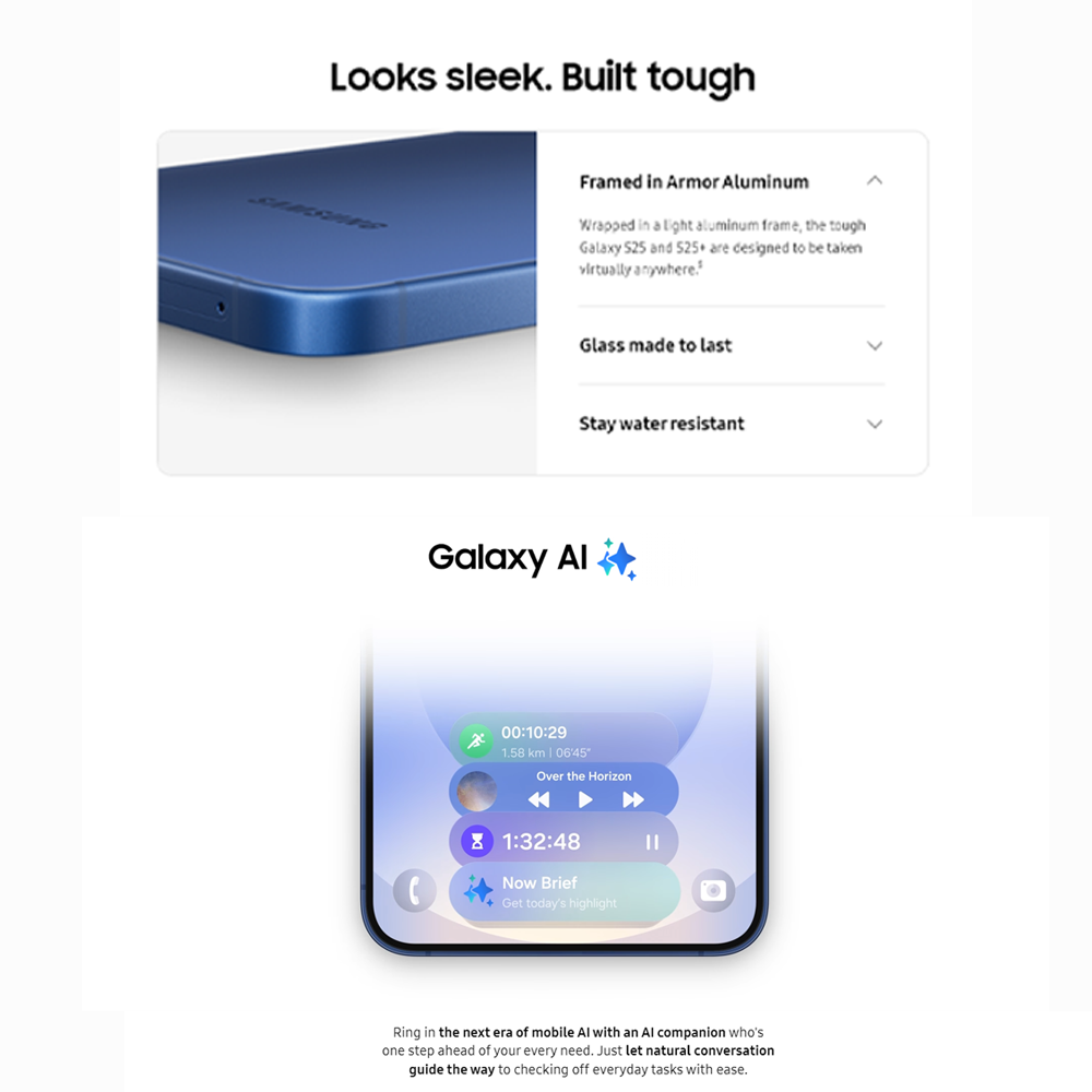 SAMSUNG Galaxy S25+ | Snapdragon 8 Elite for Galaxy | 4900mAh Battery | All New One UI 7, Built For AI