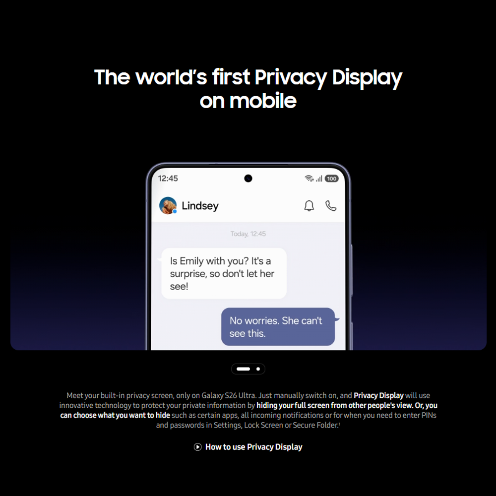 SAMSUNG Galaxy S26 Ultra 12GB+256GB/ 12GB+512GB/ 16GB+1TB | 6.9 inches | 200MP Rear Camera | Li-Ion 5000 mAh | Android 16, One UI 8.5 | Qualcomm SM8850-AC Snapdragon 8 Elite Gen 5 (3 nm)