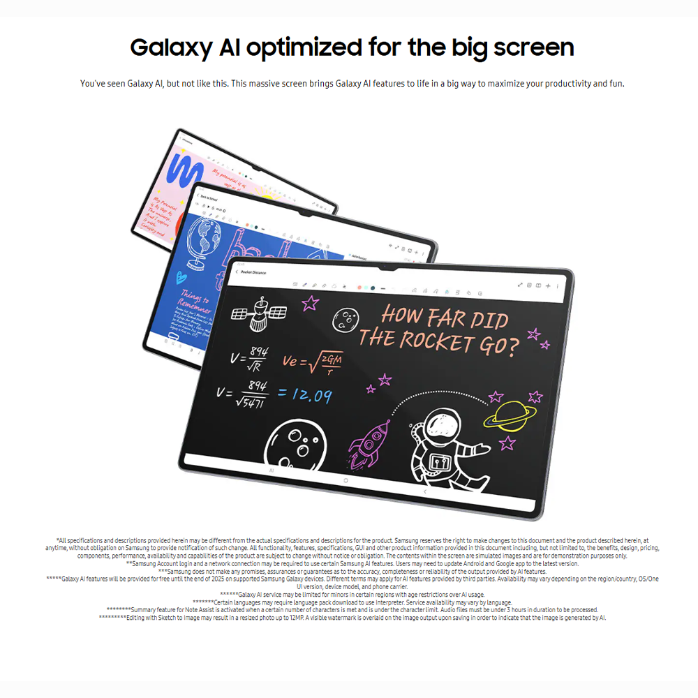 SAMSUNG Galaxy Tab S10+ 5G | Dynamic AMOLED 2X | Mediatek Dimensity 9300+ | 10090 mAh Battery