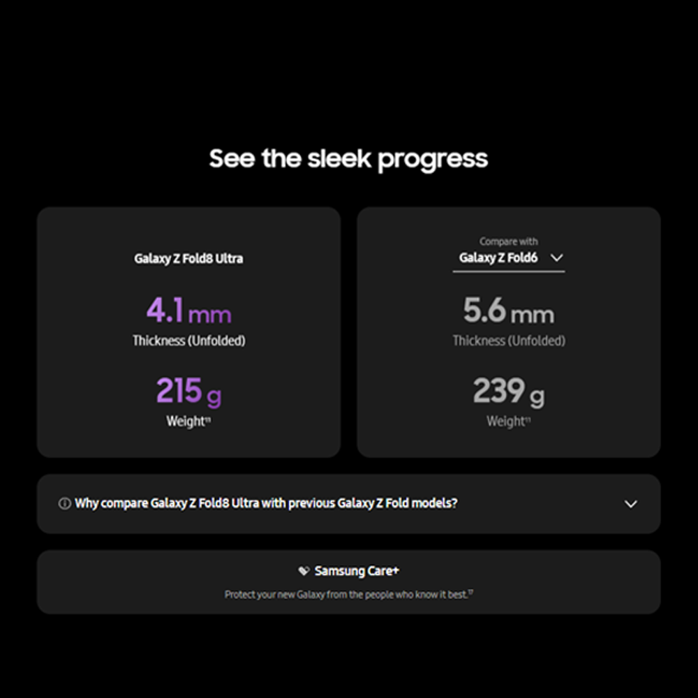 SAMSUNG Galaxy Z Fold8 Ultra 12GB+256GB / 12GB+512GB / 16GB+1TB | Snapdragon® 8 Elite Gen 5 | 5000 mAh | Galaxy AI |2504 x 2256 QXGA+ Dynamic AMOLED 2X