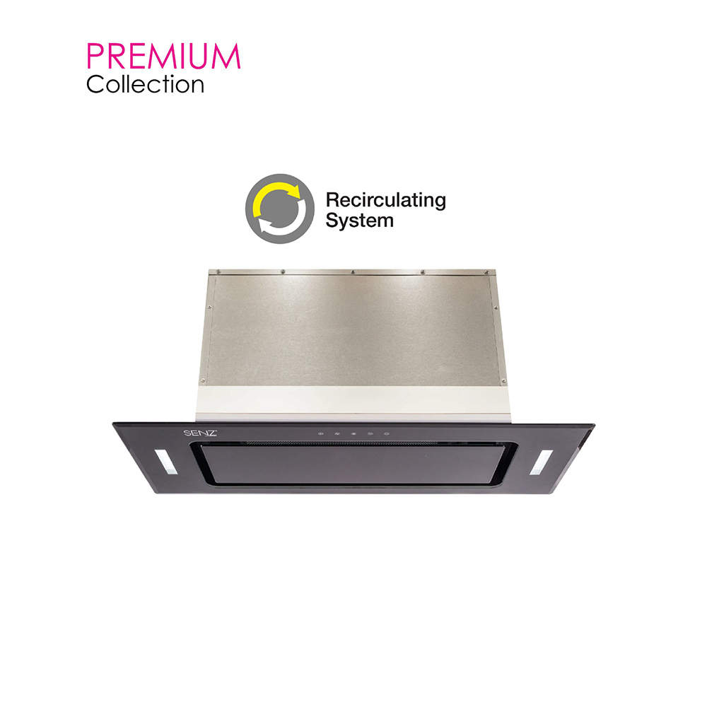 SENZ 1200m3/h Invisible Cooker Hood SZ-CH1288RC | 3 speeds power | Twin Carbon Filters | LED lights
