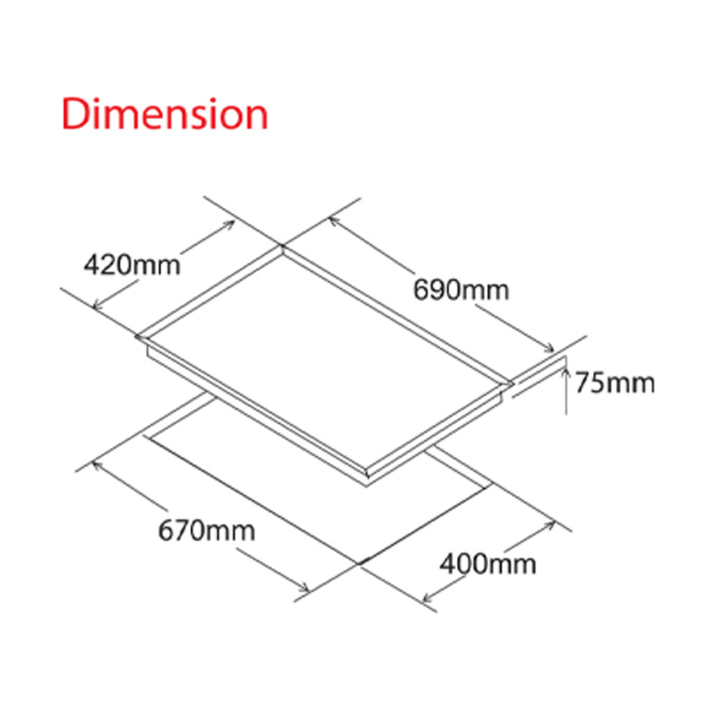 SENZ 2 Burners 2 in 1 Tri-Ringz Smart Cooker | SZ-Ri3200i | Heat resistance ceramic glass | Auto-Cut Off | Electronic overheating protection