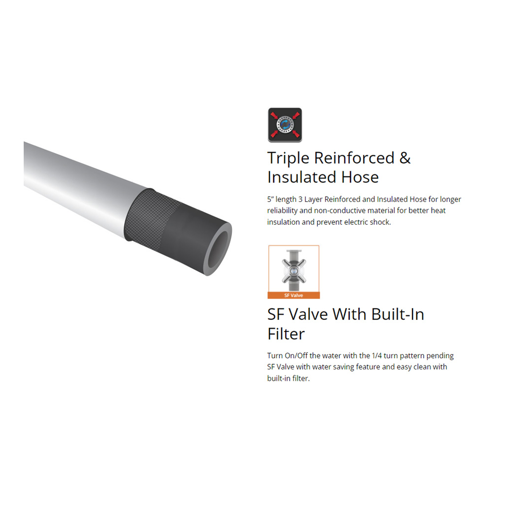 JOVEN 3600W DC Inverter Silent Pump Water Heater with Rain Shower SL30iP-RS | 5 Spray Showerhead | SFS Technology | Durable Copper Heating Element | Water Heater with 1 Year Warranty