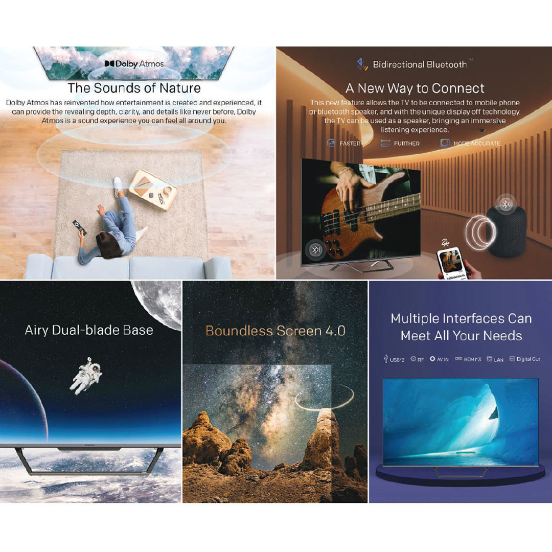 SKYWORTH 50" / 55" /65" 4K UHD QLED Google TV 50SUE8000 / 55SUE8000 / 65SUE8000 | HDR 10+ | Chameleon Extreme | Dolby Vision | Dolby Atmos | Google TV with 2 Year Warranty