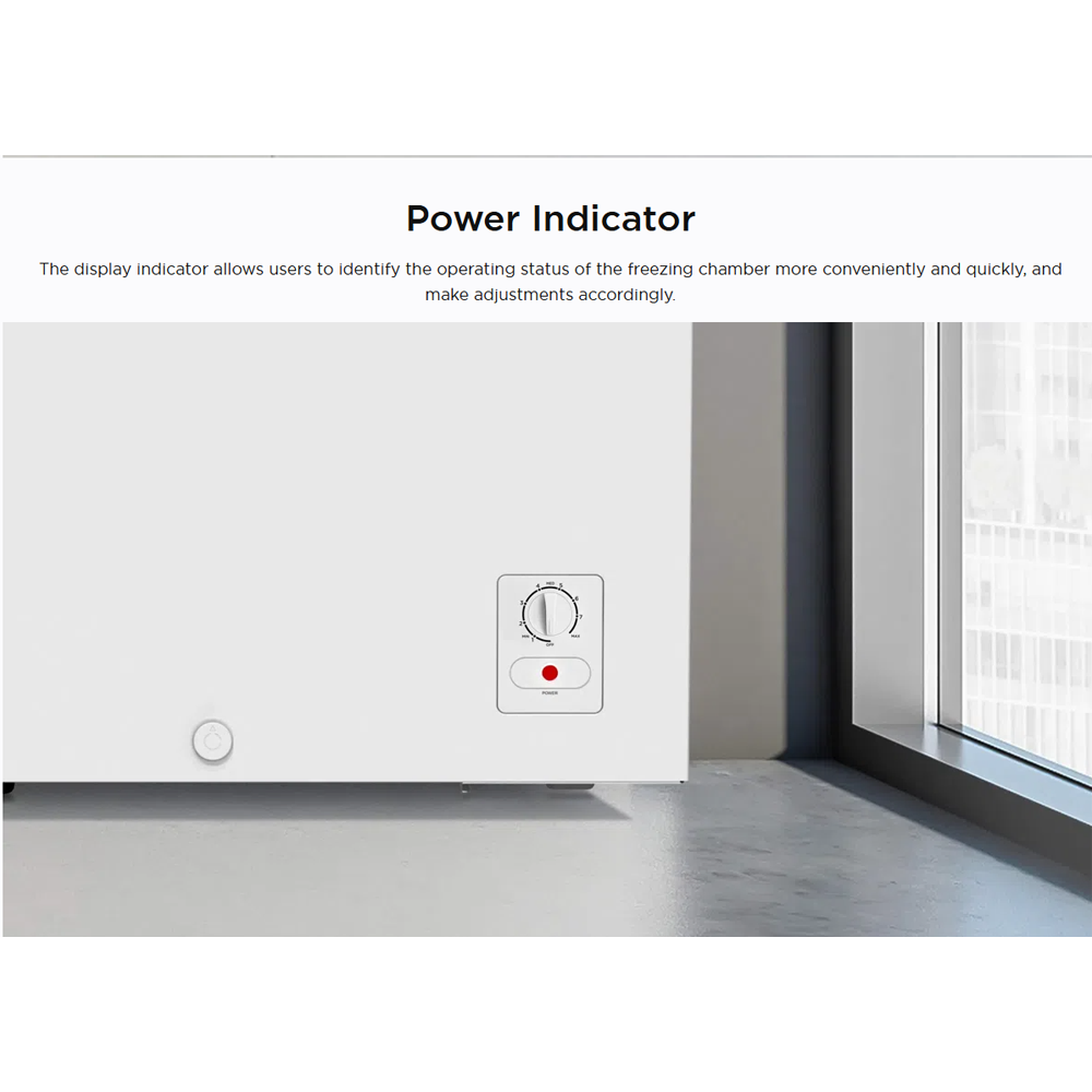 TCL 190L/280L Chest Freezer TCF-190FC/TCF-280FC | Power indicator function | Mechanical Control | Storage basket