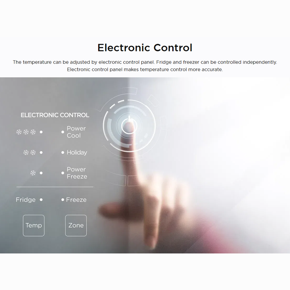 TCL 330L 2 Door Top Mounted Eco Fresh Refrigerator TRF-330WMY | Adjustable shelves | 5 star MY energy class | Humidity slider crisper