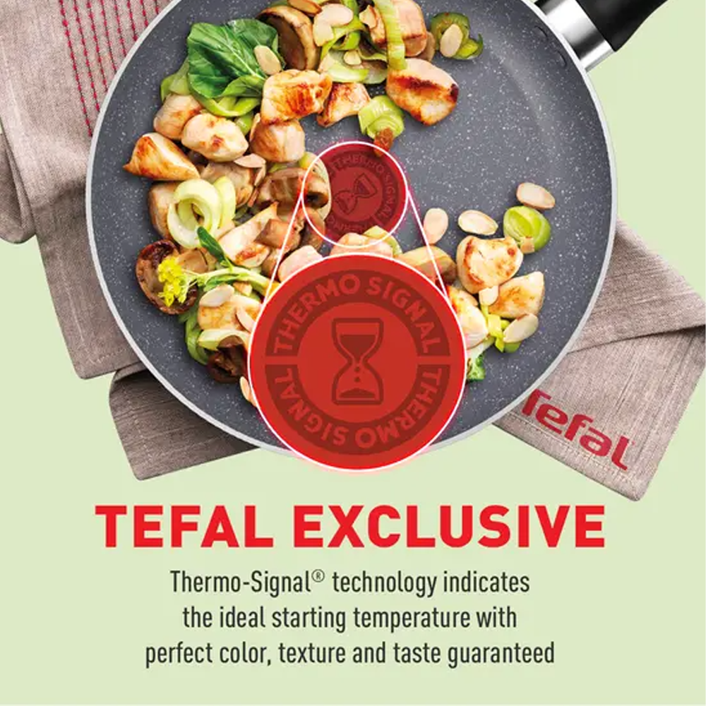Tefal Natura 5-Piece Cookware Set B226S595 | Perfect Searing Thermo-Signal | Naturally Resistant Mineralia Coating | Safe Non-Stick