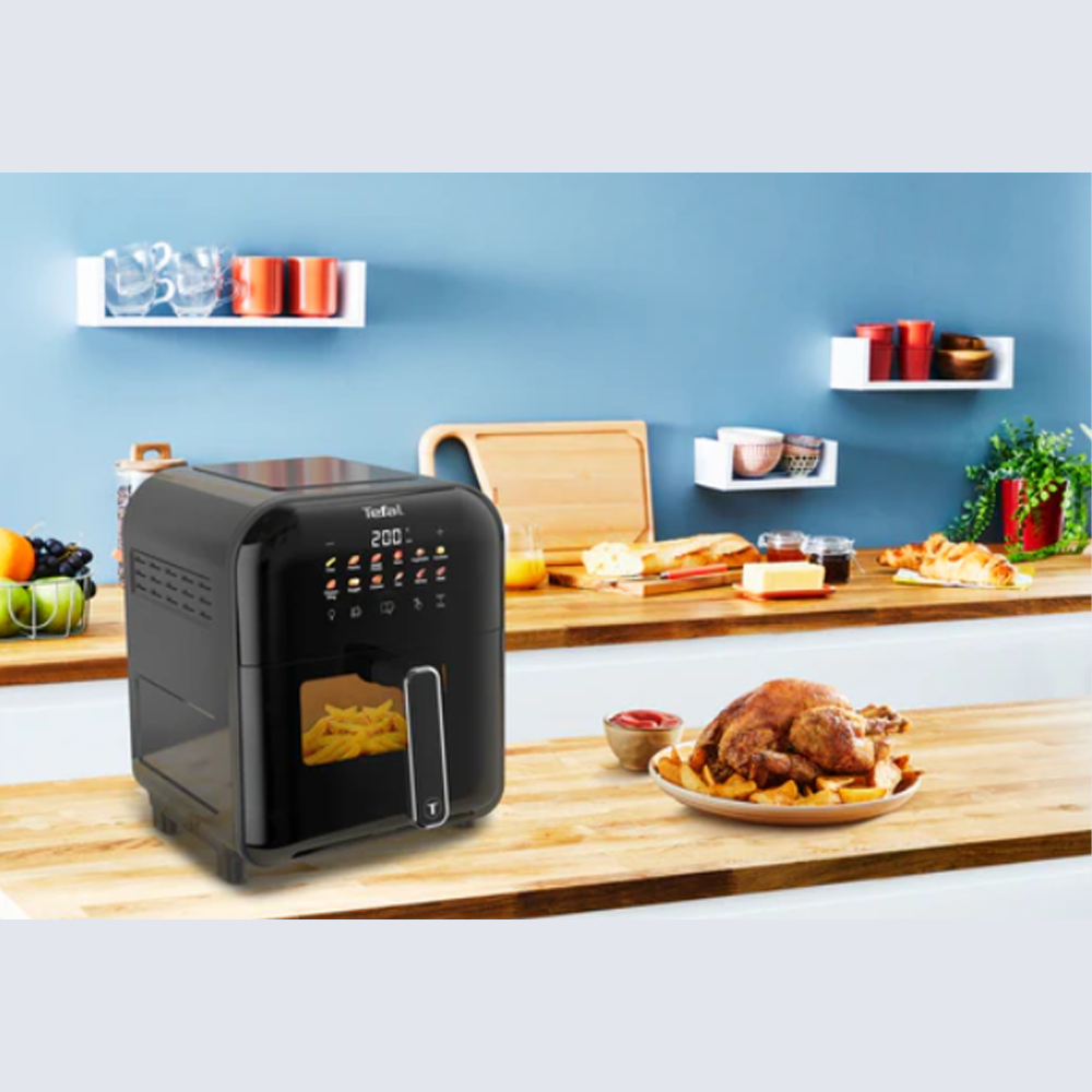 Tefal 6L Easy Fry Far-Infrared Vision Digital Air Fryer EY821865 | Far-Infrared Technology | Digital Control Panel | With Viewing Window