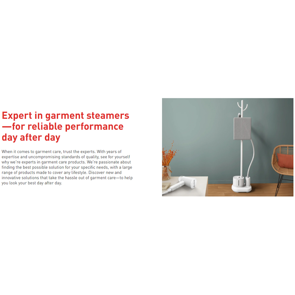 Tefal 2000W Origin Home Clothes Steamer IT3280 | 3 Steam Levels |  1.4L Water Tank | 45 Seconds To Complete Heating