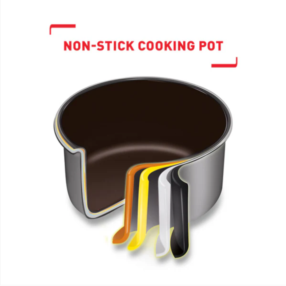 Tefal 0.4L Mini Mechanical Rice Cooker RK172165 | 0.4 L / 2-cup capacity | Non-stick cooking pot | Removable inner lid- Easy to Clean | Compact in size- Easy to Store